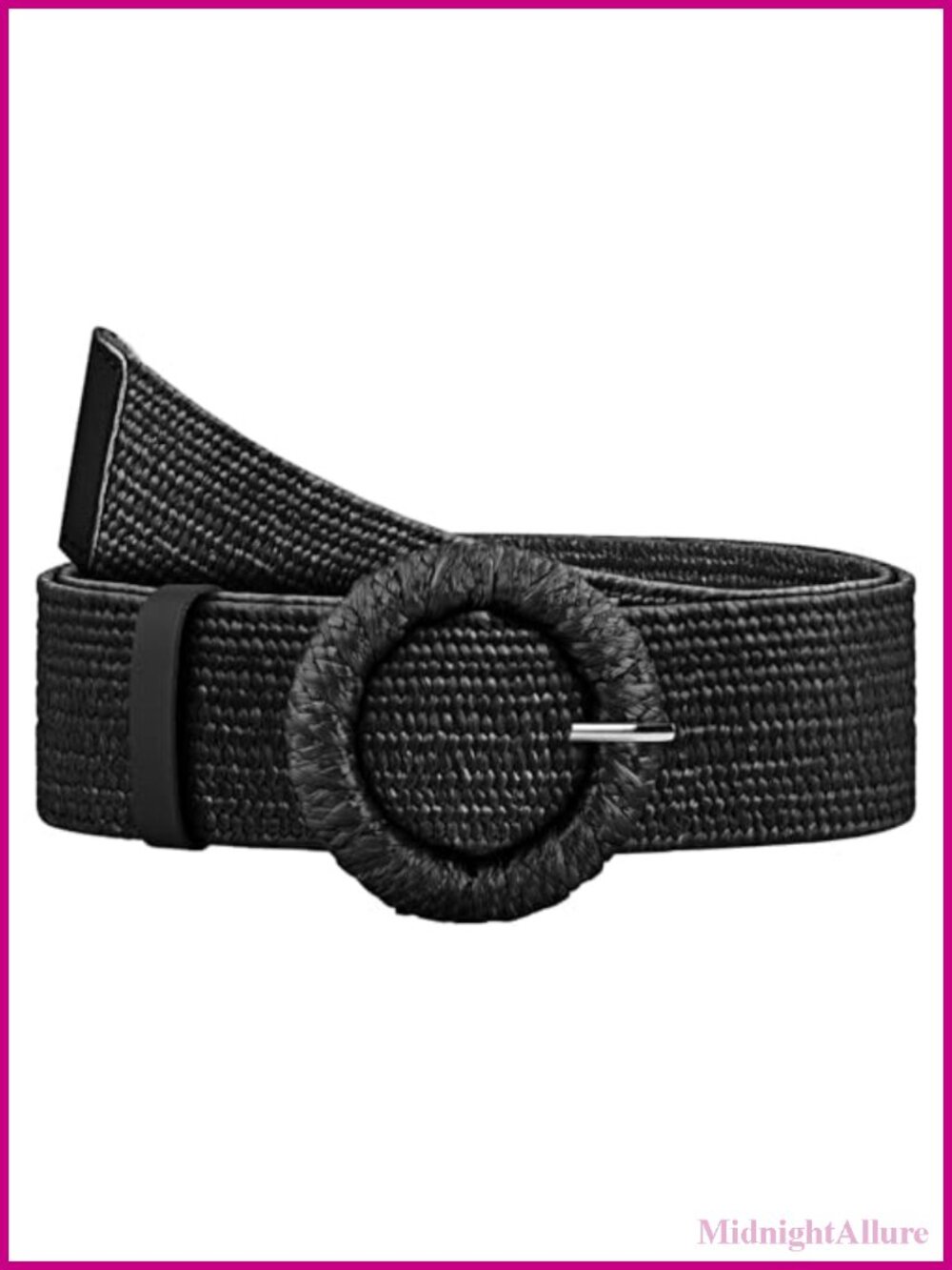 Straw Woven Elastic Belt Braided Raffia Waist Belt Stretch Rattan Summer Dresses